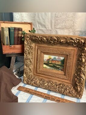 Beautiful Original Oil Painting in a Stunning Gold Gilt Frame